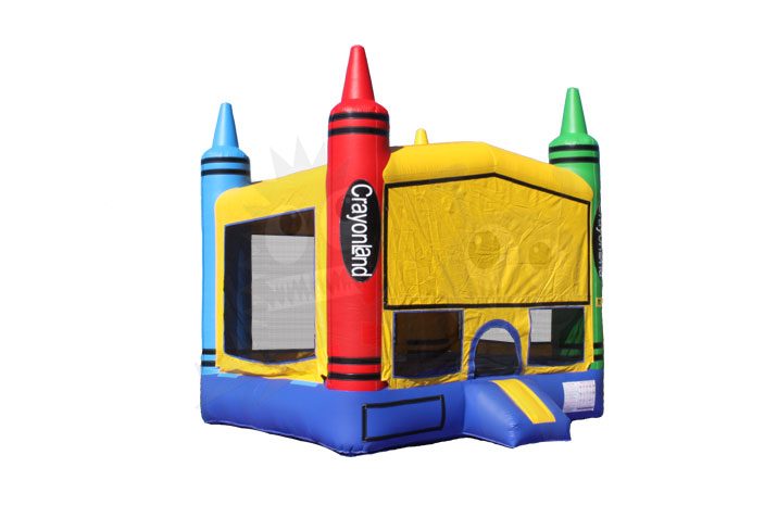 13x13 3-D Colorful Crayons Bounce House Jumper with Basketball Hoop Commercial Inflatable For Sale