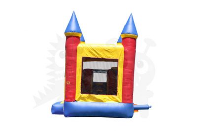 Red Yellow Blue Mini Castle 5-in-1 Combo Bounce House Jumper Wet/Dry with Slide Pool and Basketball Hoop Commercial Inflatable For Sale