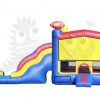 3D Sports Combo Bounce House Jumper Wet/Dry with Slide Pool and Basketball Hoop Commercial Inflatable For Sale