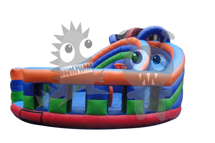 Round Court Inflatable Combo Dry Slide, Basketball Hoop, Viewing Rail, Pop Ups Commercial Inflatable For Sale