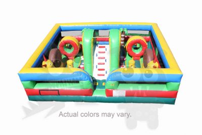 Multicolor Colorful Tropical Garden Inflatable Obstacle Course Commercial Inflatable For Sale