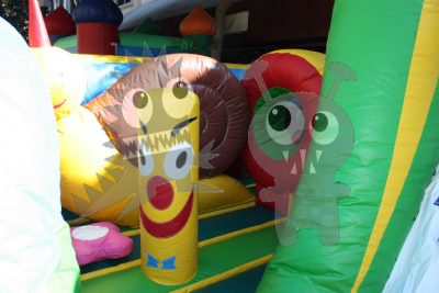 Multicolor Colorful Tropical Garden Inflatable Obstacle Course Commercial Inflatable For Sale