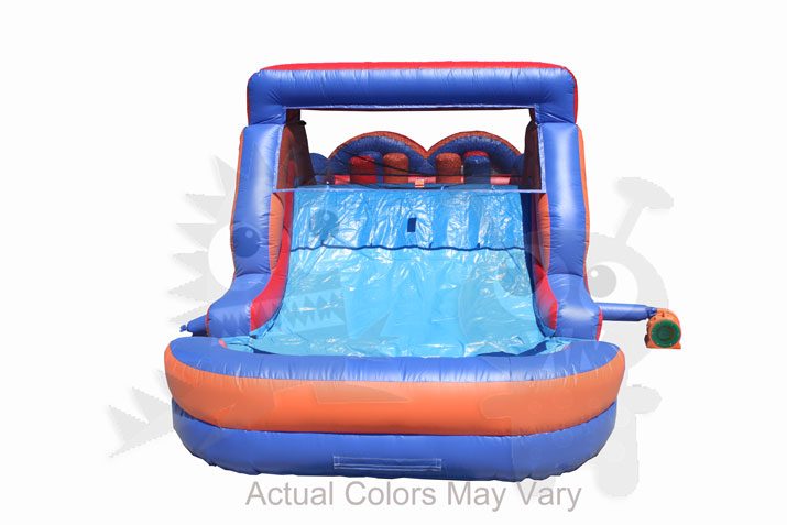 Red Blue Inflatable Obstacle Course Wet or Dry End Load Multiple Lane Commercial Inflatable For Sale