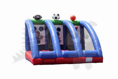 Inflatable 3-in-1 Sports Center Game with Basketball, Football, and Soccer Commercial Inflatable for Sale
