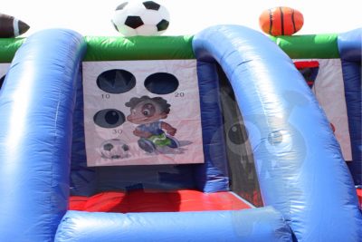 Inflatable 3-in-1 Sports Center Game with Basketball, Football, and Soccer Commercial Inflatable for Sale