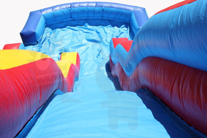 19' Double Wave Double Lane Wet/Dry Slide Commercial Inflatable For Sale