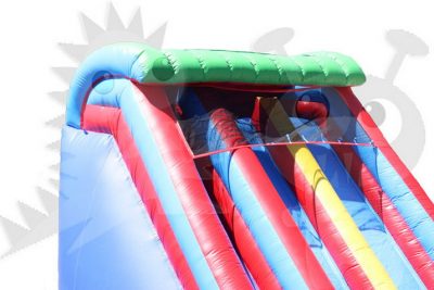 19' Double Wave Double Lane Wet/Dry Slide Commercial Inflatable For Sale