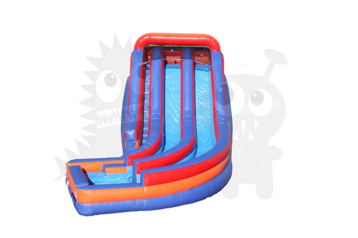 20' TWO LANE CURVE WET/DRY SLIDE COMMERCIAL INFLATABLE FOR SALE