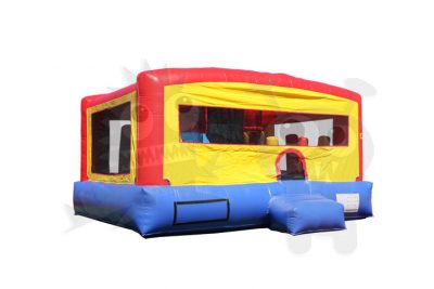 8-in-1 Neutral Colored Combo with Slide, Climbing Wall & Hoop Commercial Inflatable For Sale