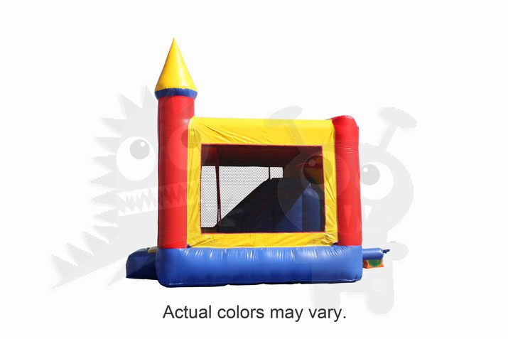 Inflatable Neutral Color Castle Point Combo Bouncer with Slide, Climbing Wall and Hoop Commercial Inflatable For Sale