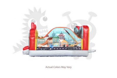 City Indoor Playground with Obstacles and Hoops Commercial Inflatable for Sale