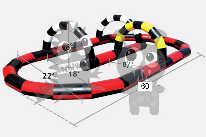 Inflatable Snake Pattern Race Track Commercial Inflatable For Sale