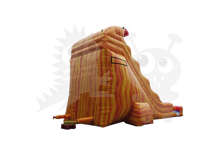 22' Fire and Ice Orange Marble Wet/Dry Slide Commercial Inflatable For Sale