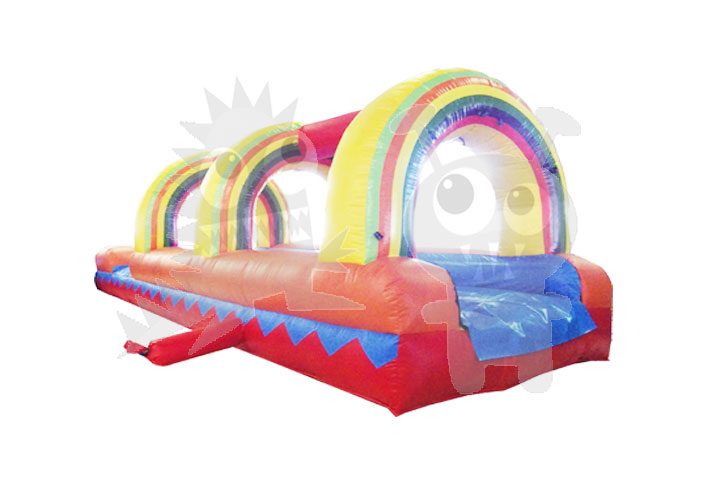 27' Multicolor Rainbow Inflatable Water Slide Slip 'n Slide Commercial Inflatable For Sale