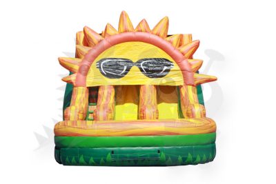 15' Junior Sun Double Lane Commercial Water Slide Commercial Inflatable For Sale