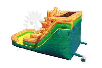 15' Junior Sun Double Lane Commercial Water Slide Commercial Inflatable For Sale