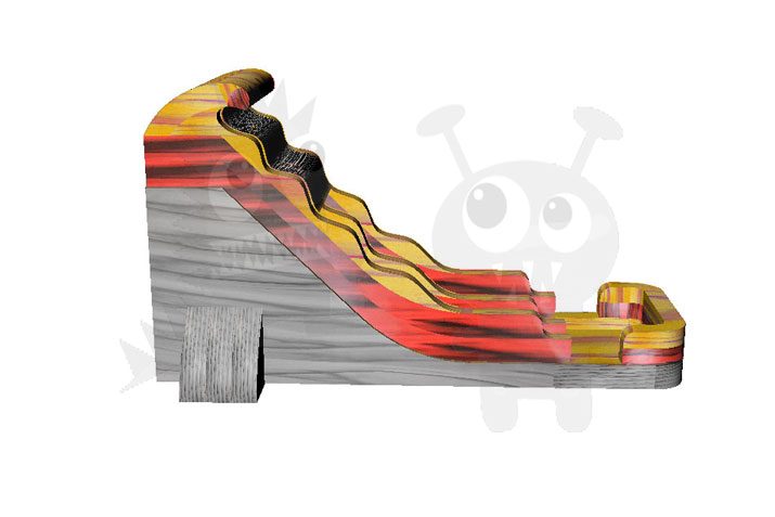 18' Volcano Flame Wet/Dry Water Slide Commercial Inflatable For Sale