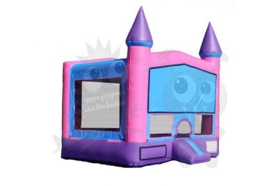 13x13 Pink/Purple Castle Bounce House Jumper with Basketball Hoop Commercial Inflatable For Sale