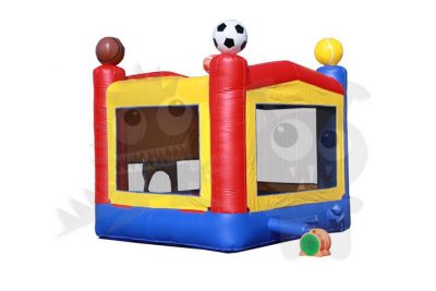 13x13 3D Sports Bounce House Jumper with Basketball Hoop Commercial Inflatable For Sale