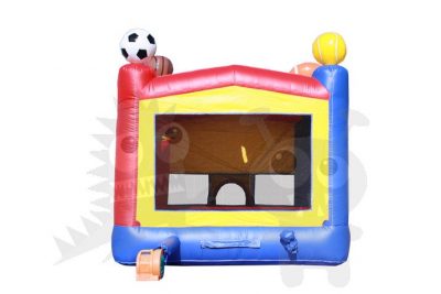 13x13 3D Sports Bounce House Jumper with Basketball Hoop Commercial Inflatable For Sale