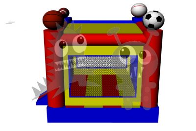 13x13 3D Sports Bounce House Jumper with Basketball Hoop Commercial Inflatable For Sale