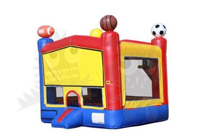13x13 3D Sports Bounce House Jumper with Basketball Hoop Commercial Inflatable For Sale