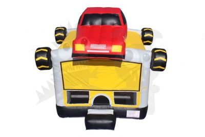 13x13 Monster Truck Bounce House Jumper with Basketball Hoop Commercial Inflatable For Sale
