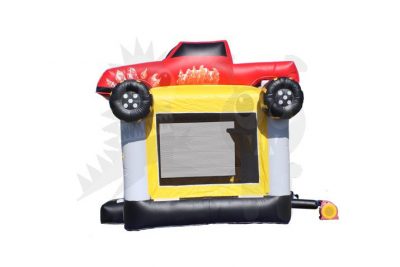 13x13 Monster Truck Bounce House Jumper with Basketball Hoop Commercial Inflatable For Sale