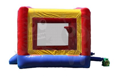 Red/Blue/Yellow Bounce House Jumper with Basketball Hoop Commercial Inflatable For Sale