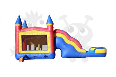 5-in-1 Carnival Castle Wet/Dry Combo Bounce House Jumper with Slide Pool and Basketball Hoop Commercial Inflatable For Sale