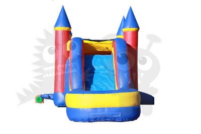 5-in-1 Carnival Castle Wet/Dry Combo Bounce House Jumper with Slide Pool and Basketball Hoop Commercial Inflatable For Sale