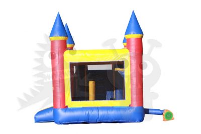 5-in-1 Carnival Castle Wet/Dry Combo Bounce House Jumper with Slide Pool and Basketball Hoop Commercial Inflatable For Sale