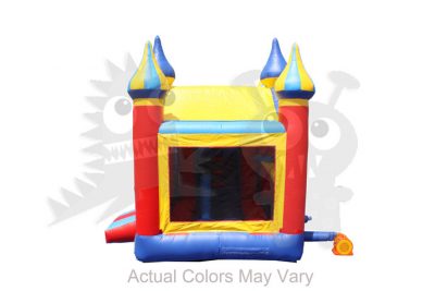 5-in-1 Carnival Castle Wet/Dry Combo Bounce House Jumper with Slide Pool and Basketball Hoop Commercial Inflatable For Sale