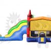 Colorful Crayons Combo Bounce House Jumper Wet/Dry with Slide Pool and Basketball Hoop Commercial Inflatable For Sale