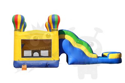 Hot Air Balloon Combo Bounce House Jumper Wet/Dry with Slide Pool and Basketball Hoop Commercial Inflatable For Sale