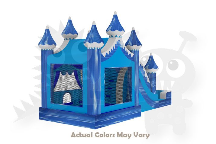 Winter Snow Carnival 5-in-1 Combo Bounce House Jumper Wet/Dry with Slide Pool and Basketball Hoop Commercial Inflatable For Sale