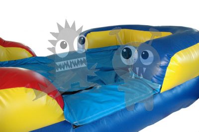 Red/Yellow/Blue Castle Combo Bounce House Jumper with Water Slide and Basketball Hoop Commercial Inflatable For Sale