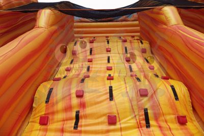 22' Inflatable Orange Marble Dry Slide Front Load, Double Lane Commercial Inflatable For Sale