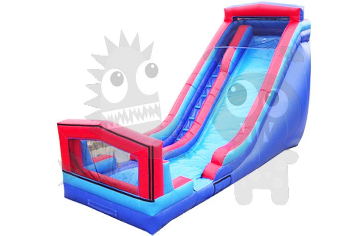 18' Inflatable Wet or Dry Water Slide Art Panel Single Lane Commercial Inflatable For Sale