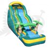 18′ Tropical Palm Tree Wet/Dry Water Slide Single Lane Commercial Inflatable For Sale