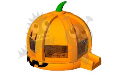 Inflatable Pumpkin Bounce House with Obstacles and Hoop Commercial Inflatable For Sale