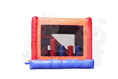 5-in-1 Orange Blue Combo with Slide, Climbing Wall, and Hoop Commercial Inflatable For Sale5-in-1 Orange Blue Combo Bounce House with Slide, Climbing Wall, and Hoop Commercial Inflatable For Sale