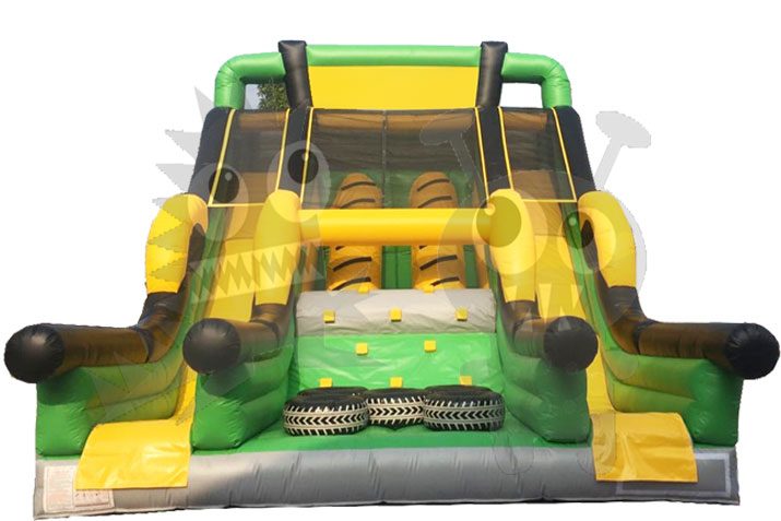 Pipe Rush 30' Inflatable Dry Slide Double Lane Commercial Inflatable For Sale