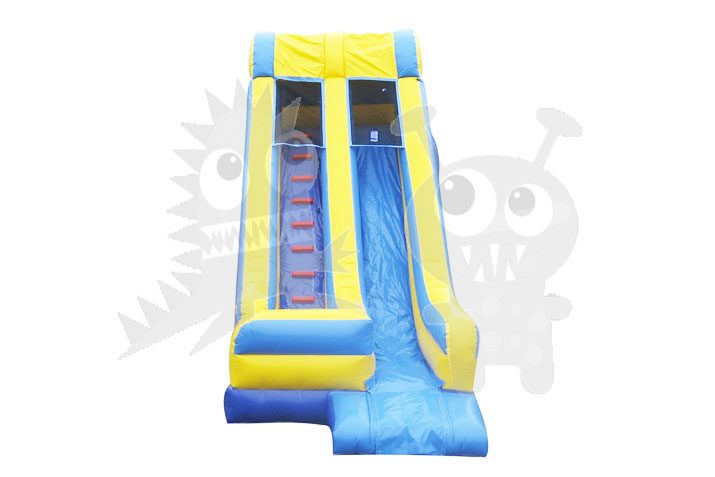 18' Blue Yellow Inflatable Inground Pool One Lane Water Slide Wet or Dry Commercial Inflatable For Sale