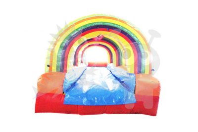 27' Multicolor Rainbow Inflatable Water Slide Slip 'n Slide Commercial Inflatable For Sale