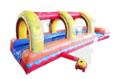 27' Multicolor Rainbow Inflatable Water Slide Slip 'n Slide Commercial Inflatable For Sale