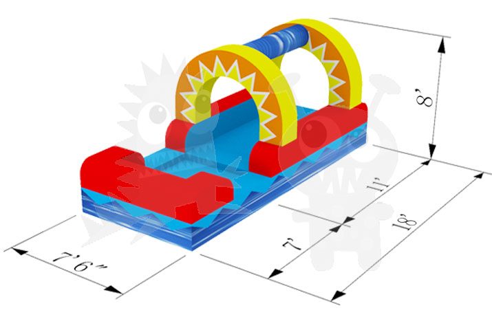 18' Inflatable Sunshine Water Slide Slip 'n Slide Commercial Inflatable For Sale