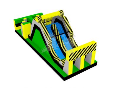 Toxic Escape Inflatable Hazardous Obstacle Course Slide Commercial Inflatable For Sale