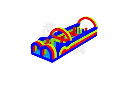42' Commercial Inflatable Obstacle Course Without Slide Wet/Dry Commercial Inflatable For Sale