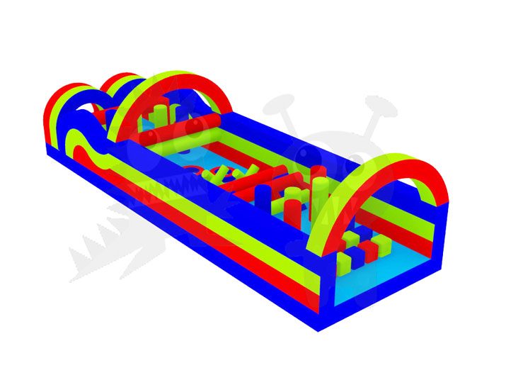 42' Commercial Inflatable Obstacle Course Without Slide Wet/Dry Commercial Inflatable For Sale